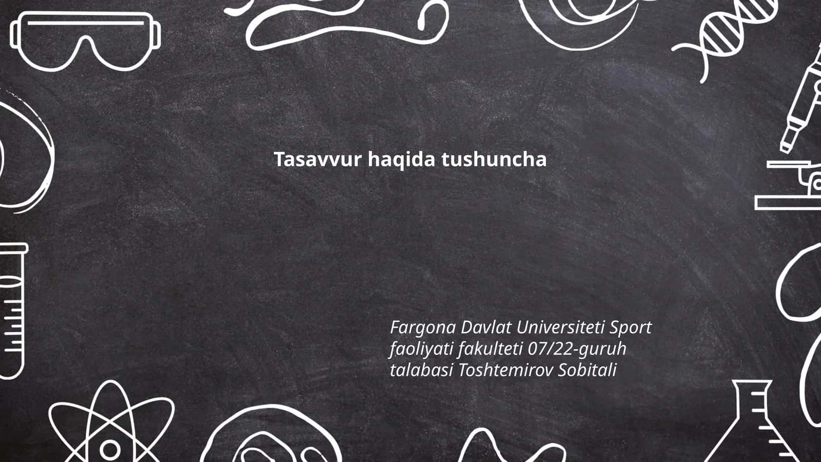 Tasavvur haqida tushuncha