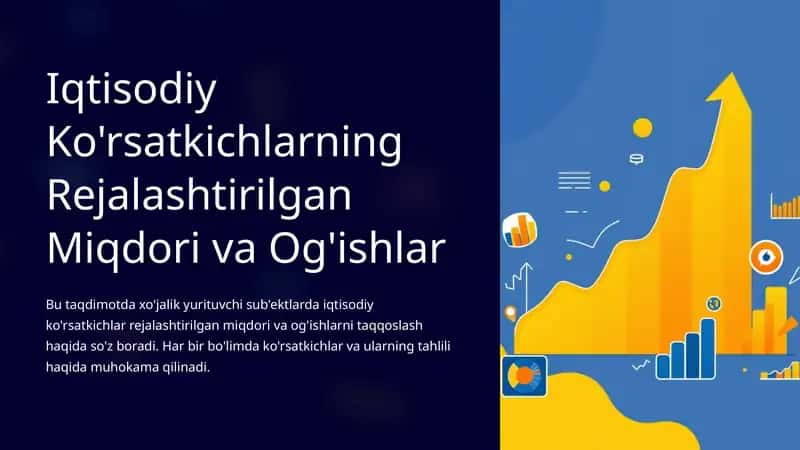 Iqtisodiy Ko'rsatkichlarning Rejalashtirilgan Miqdori va Og'ishlar