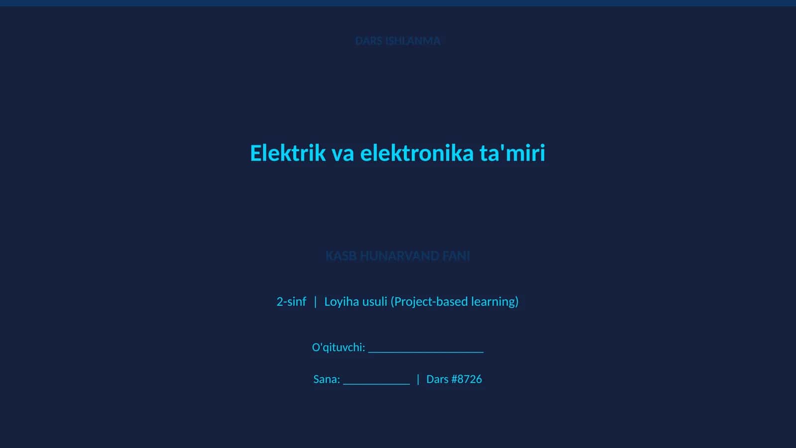 Elektrik va elektronika ta'miri