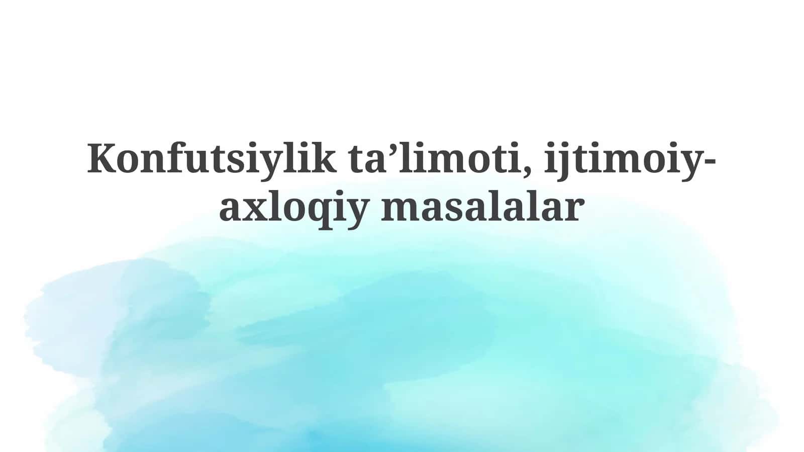 Konfutsiylik ta'limoti, ijtimoiy-axloqiy masalalar