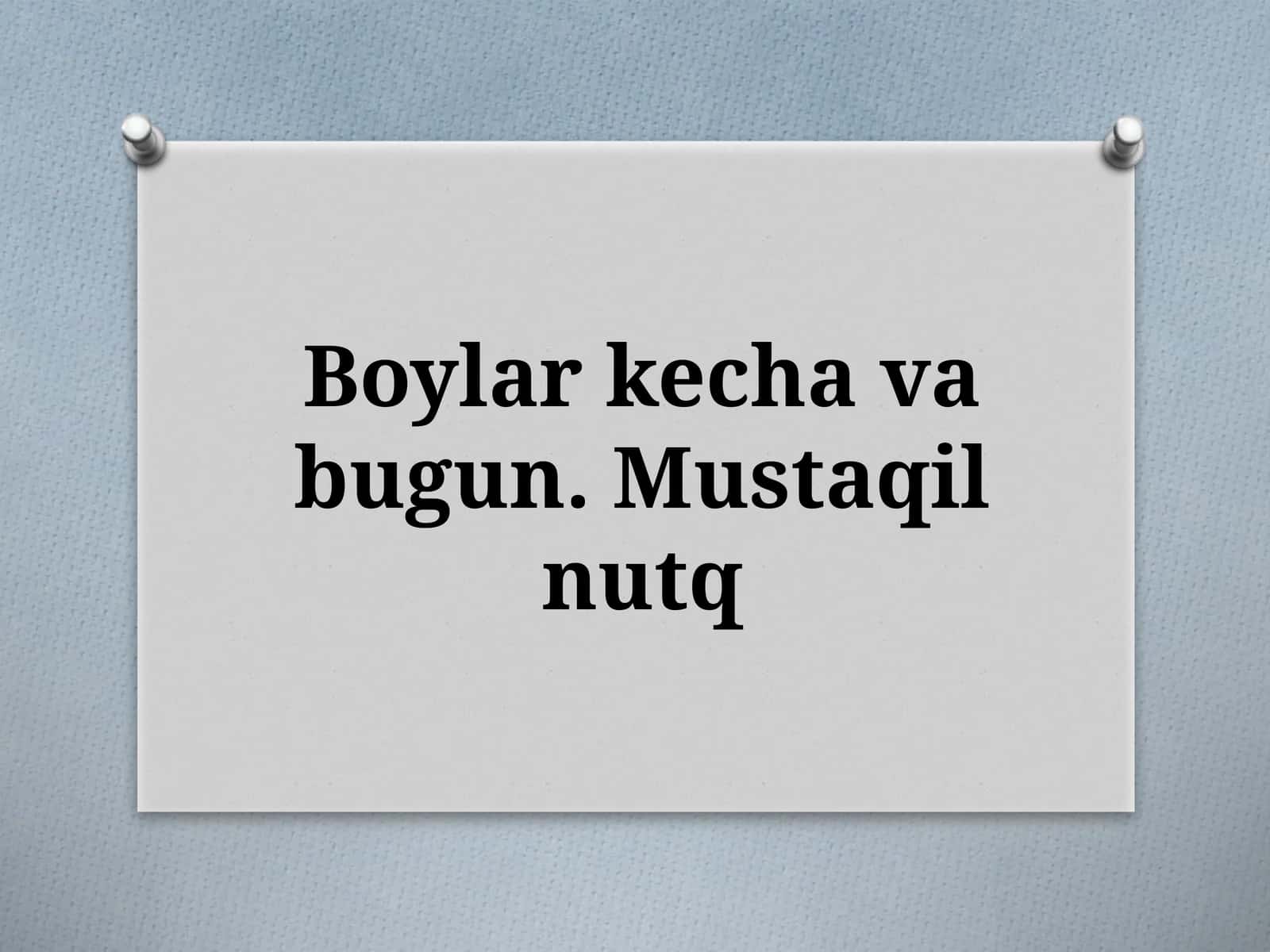 Mustaqil nutq