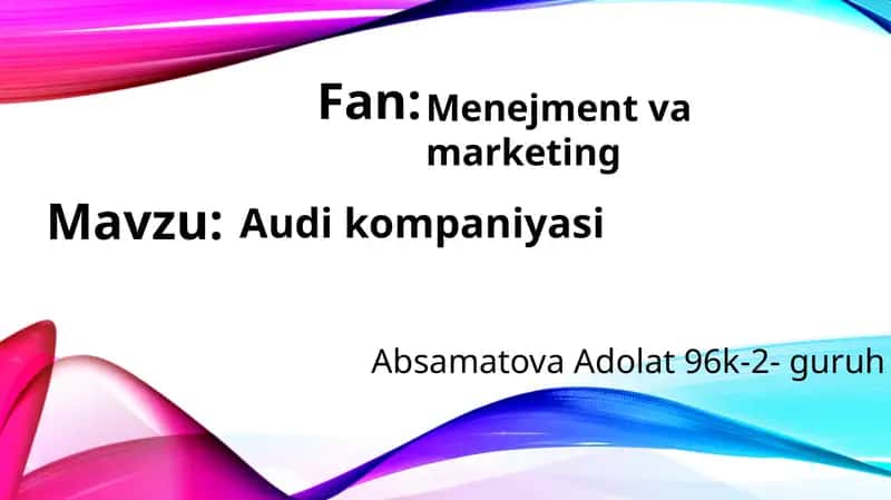 Audi kompaniyasi