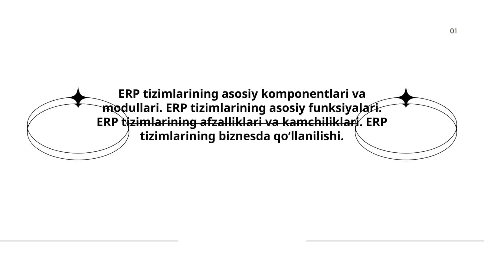 ERP tizimlarining asosiy komponentlari va modullari
