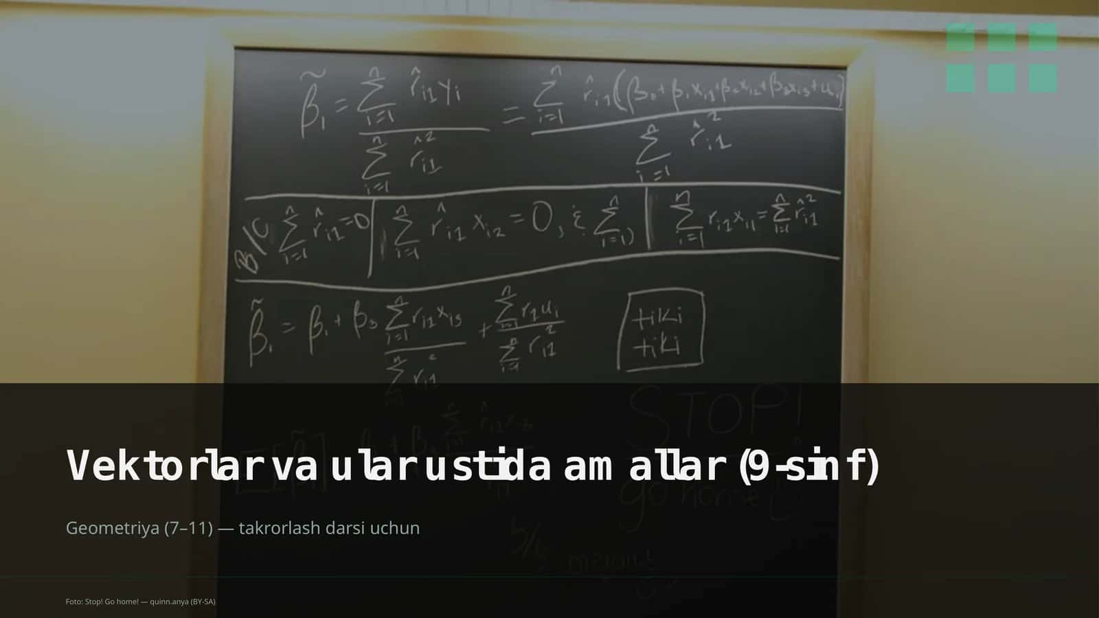 Vektorlar va ular ustida amallar (9-sinf)