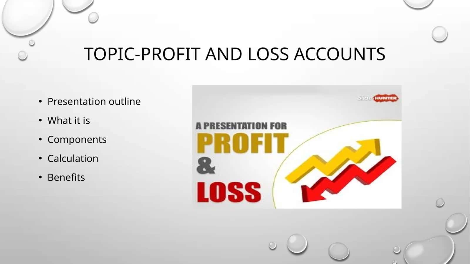 Topic-Profit and loss accounts