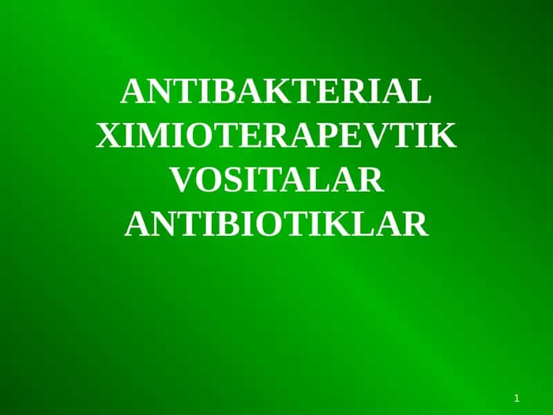 Ximioterapevtik vositalar