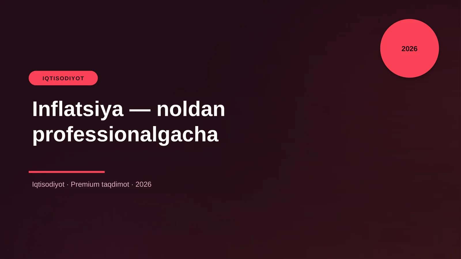 Inflatsiya — noldan professionalgacha