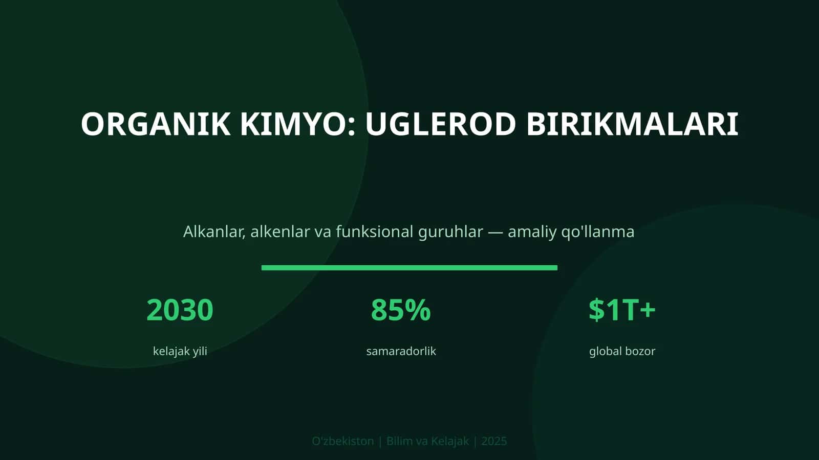 Organik kimyo: uglerod birikmalari