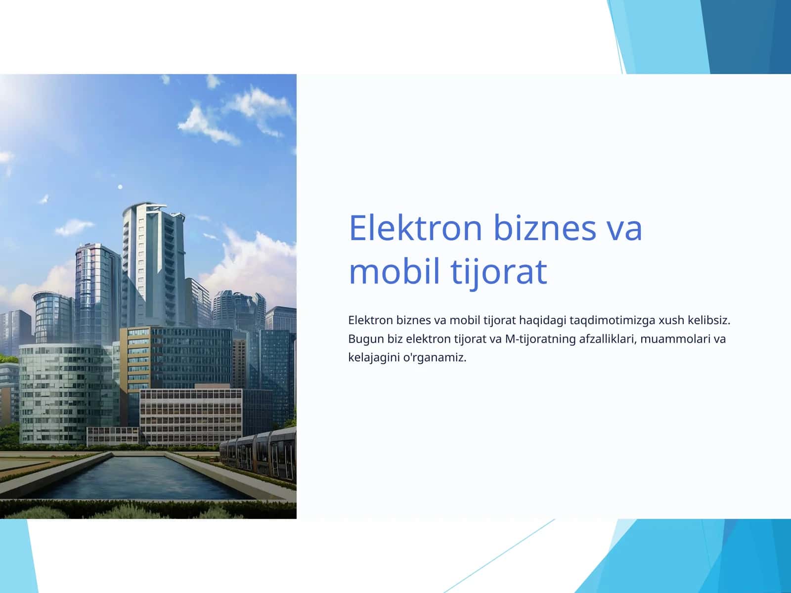 Elektron biznes va mobil tijorat