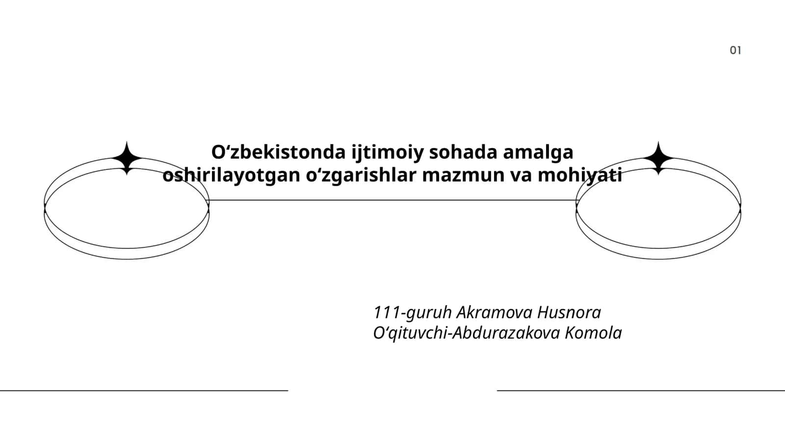 O'zbekistonda ijtimoiy sohada amalga oshirilayotgan o'zgarishlar mazmun va mohiyati