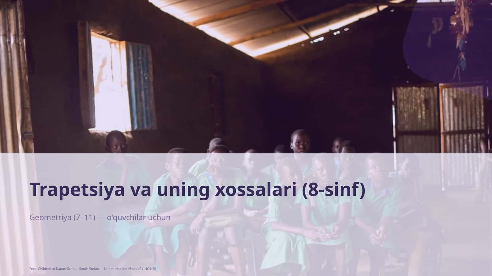Trapetsiya va uning xossalari (8-sinf)