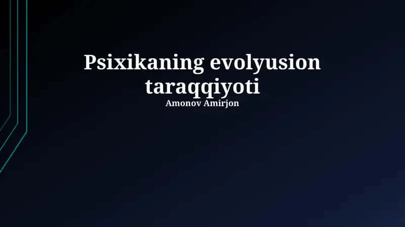 Psixikaning evolyusion taraqqiyoti