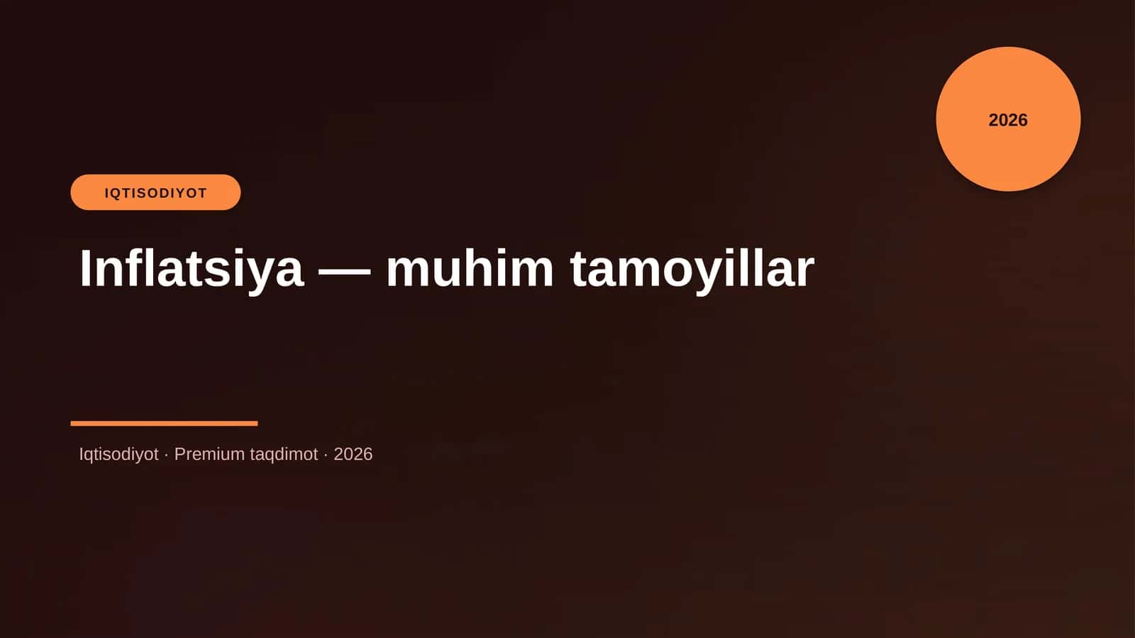 Inflatsiya — muhim tamoyillar