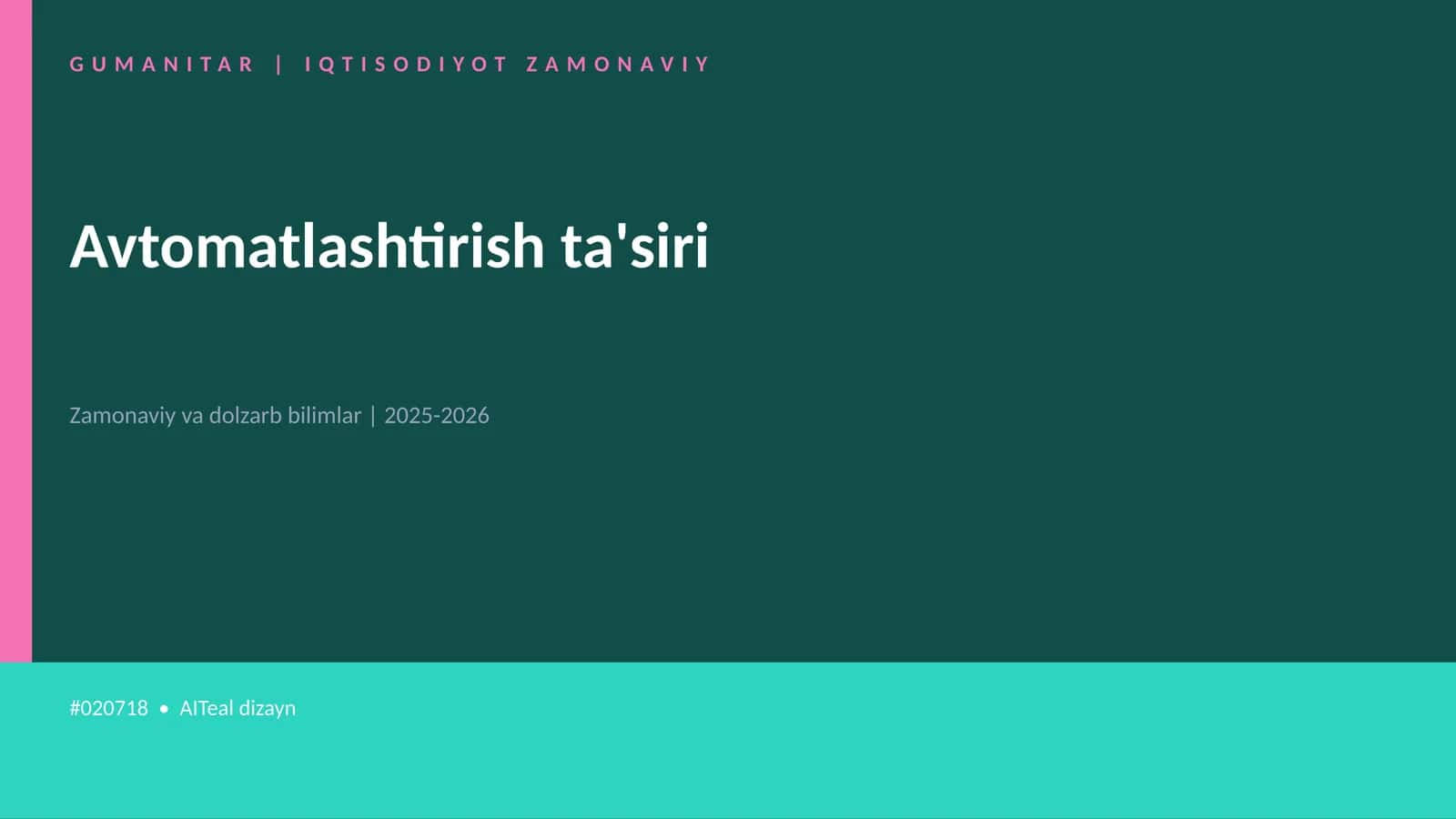 Avtomatlashtirish ta'siri