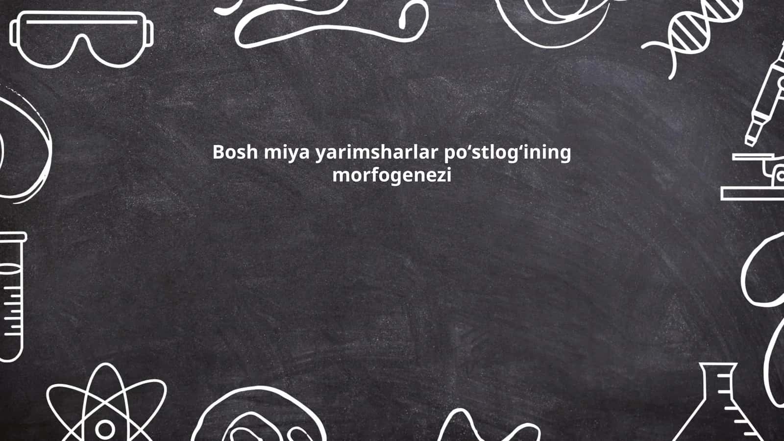 Bosh miya yarimsharlar poʻstlogʻining morfogenezi