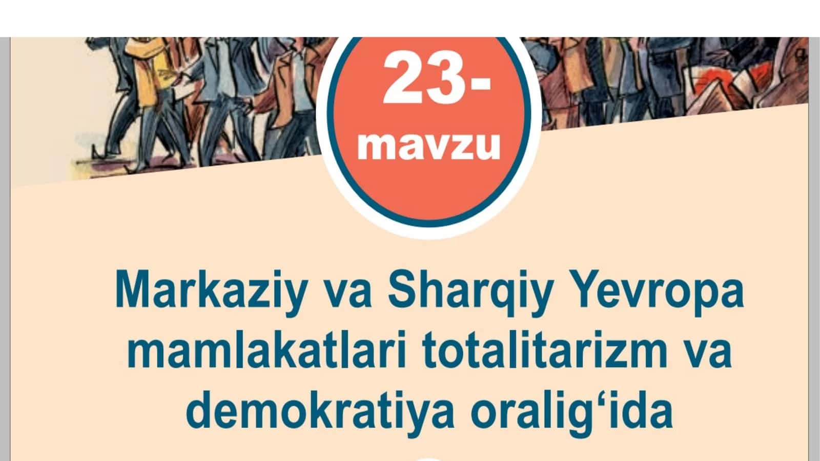 Mavzu: Ikkinchi Jahon urushi va KPSSning XX syezdida Stalin shaxsiga sig‘inish