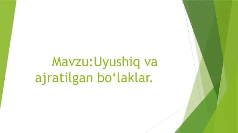 Uyshiq va ajratilgan bo'laklar 1