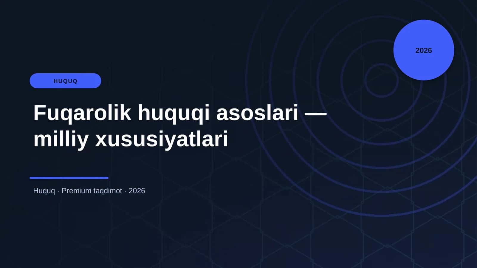 Fuqarolik huquqi asoslari — milliy xususiyatlari