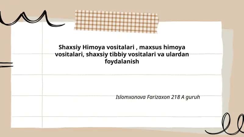 Shaxsiy Himoya Vositalari
