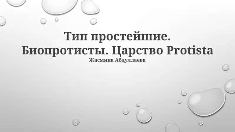 Тип простейшие. Биопротисты. Царство Protista