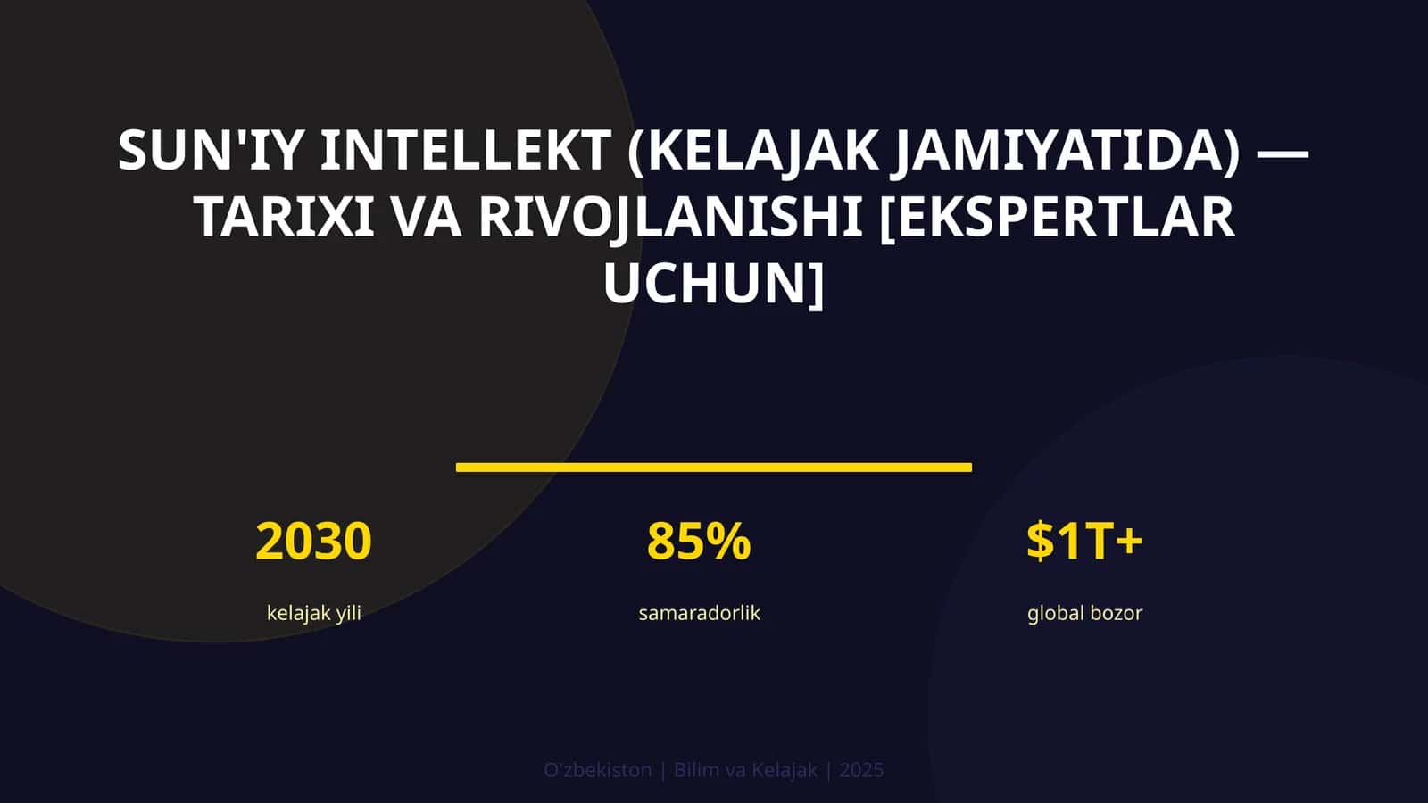 Sun'iy Intellekt (Kelajak Jamiyatida) — Tarixi va Rivojlanishi [Ekspertlar Uchun]