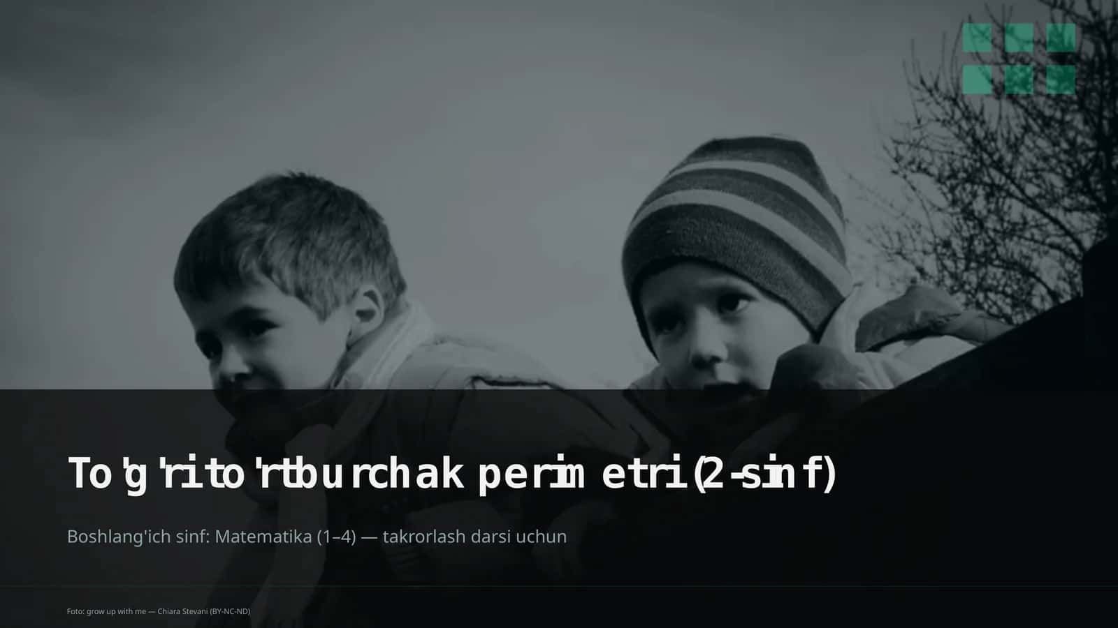 To'g'ri to'rtburchak perimetri (2-sinf)
