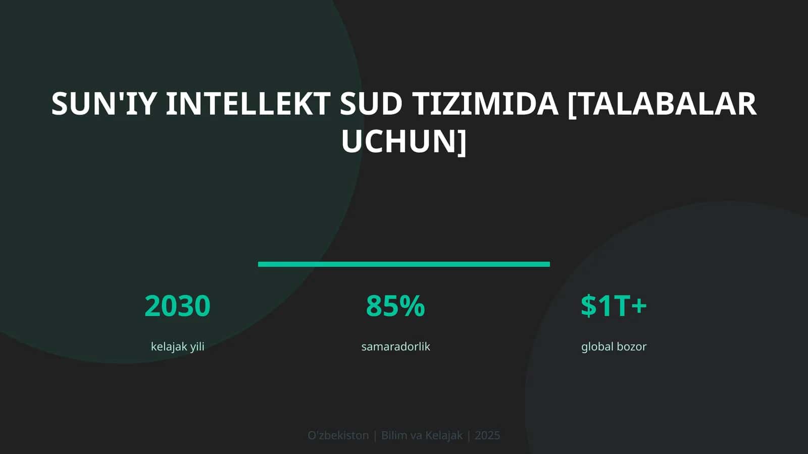 Sun'iy intellekt sud tizimida [talabalar uchun]