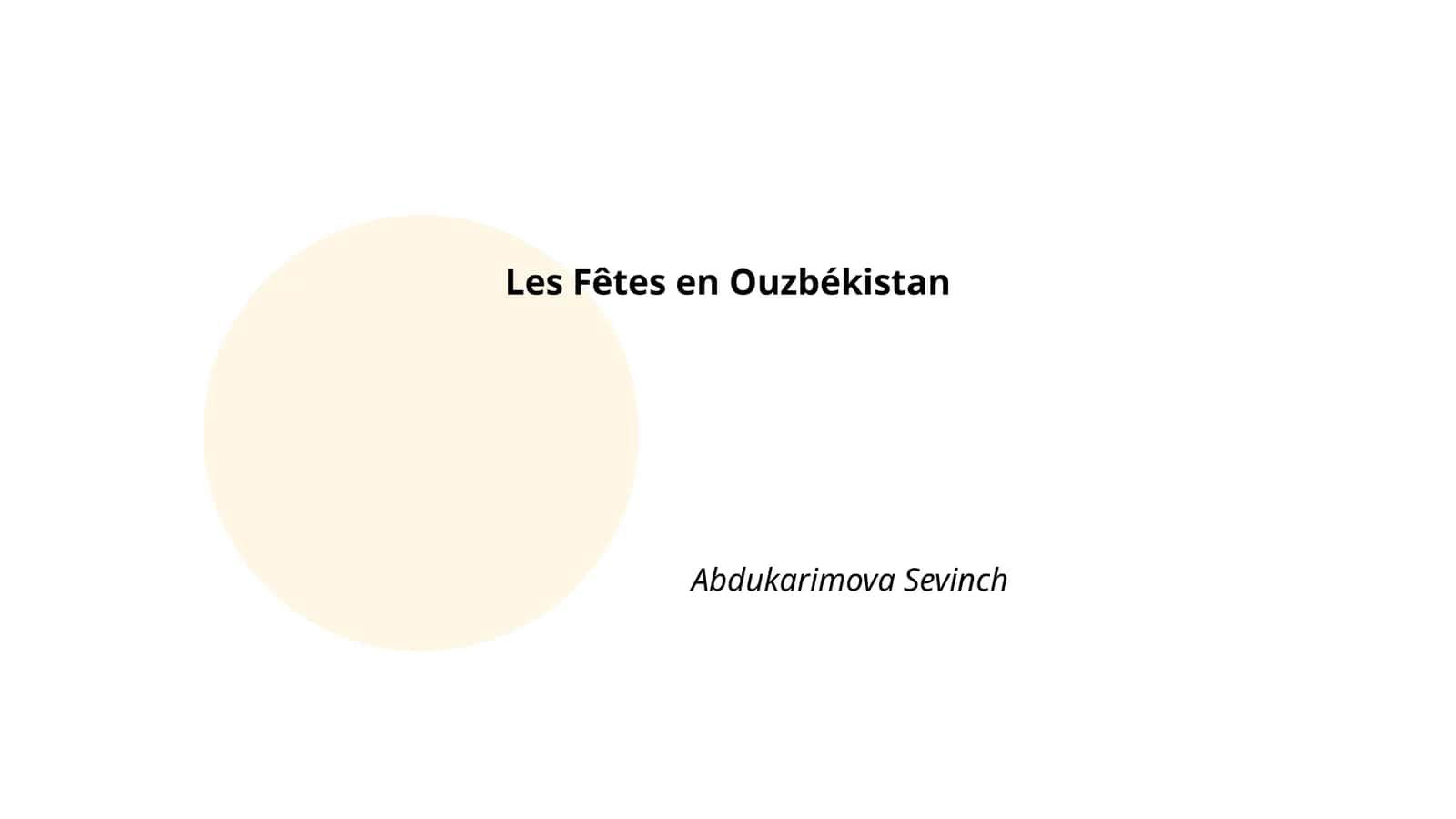 Les Fêtes en Ouzbékistan