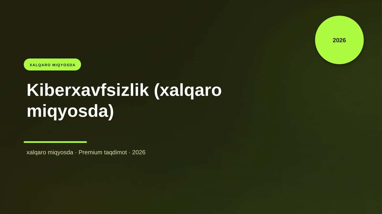 Kiberxavfsizlik (xalqaro miqyosda)