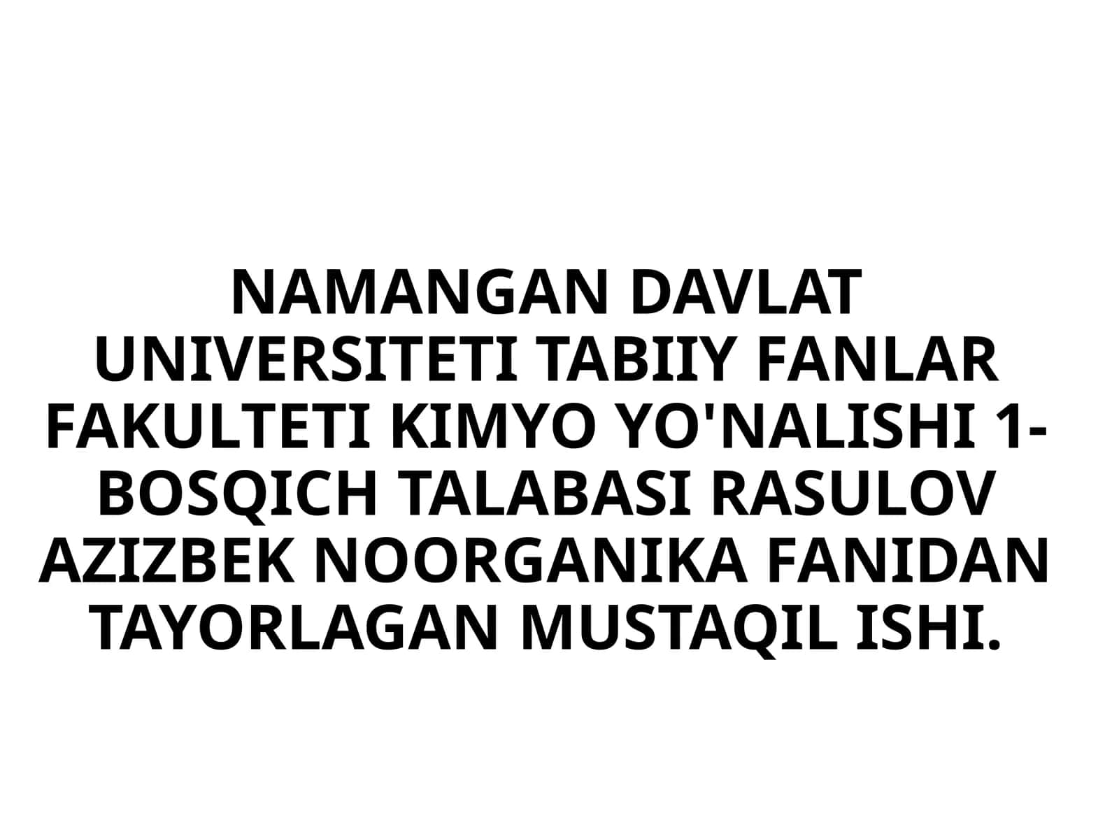 Galogenlar (Gologenlarning sul'fidlari,gologenlarning oksokislatalari)