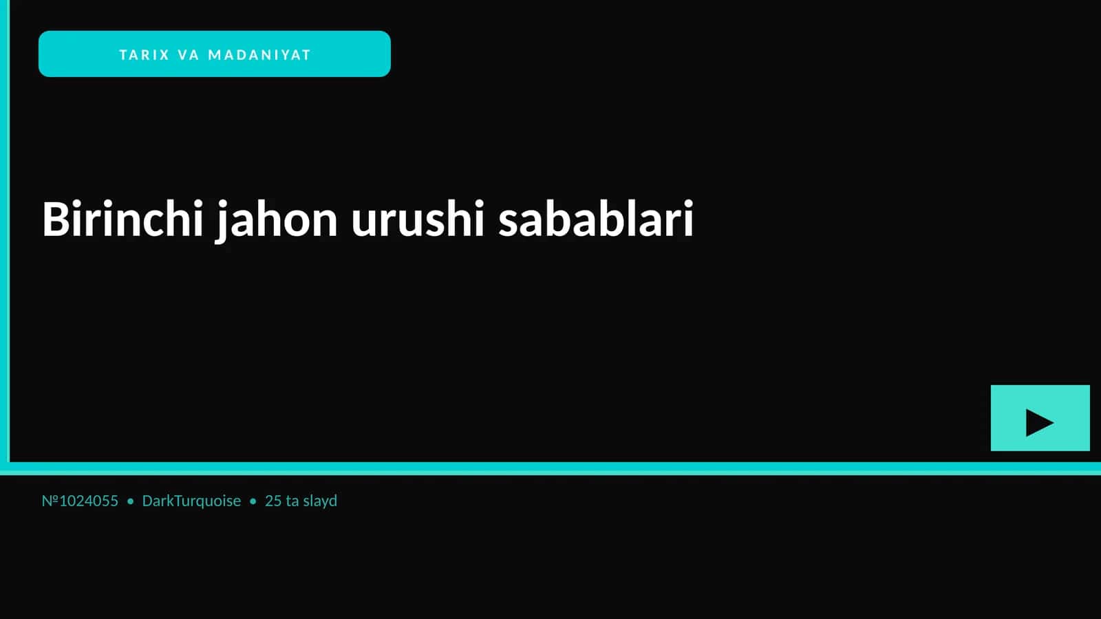 Birinchi jahon urushi sabablari