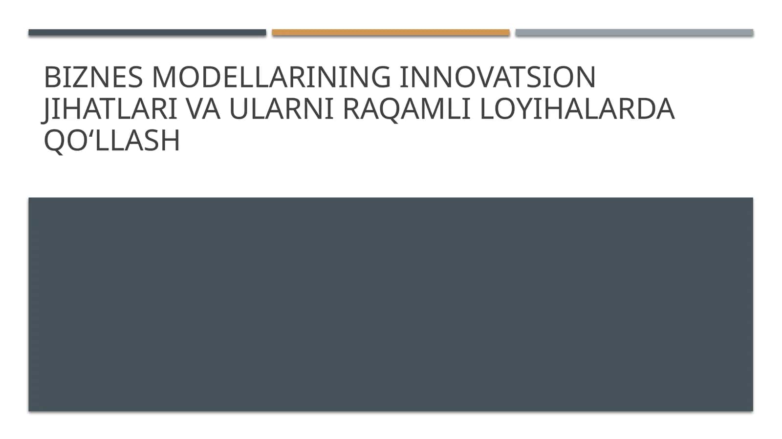 Innovatsion Asoslar