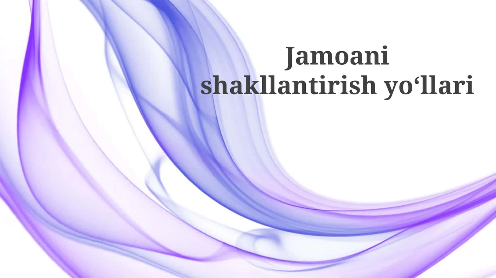 Jamoa Tuzishning Zamonaviy Usullari