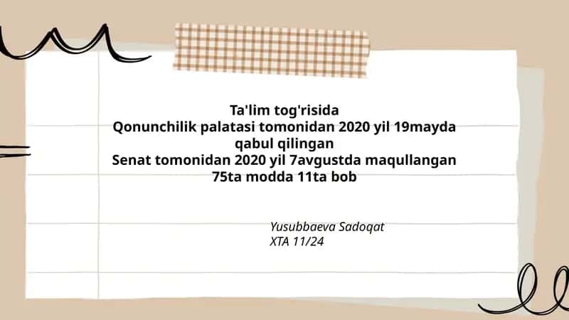 Ta'lim to'g'risida
