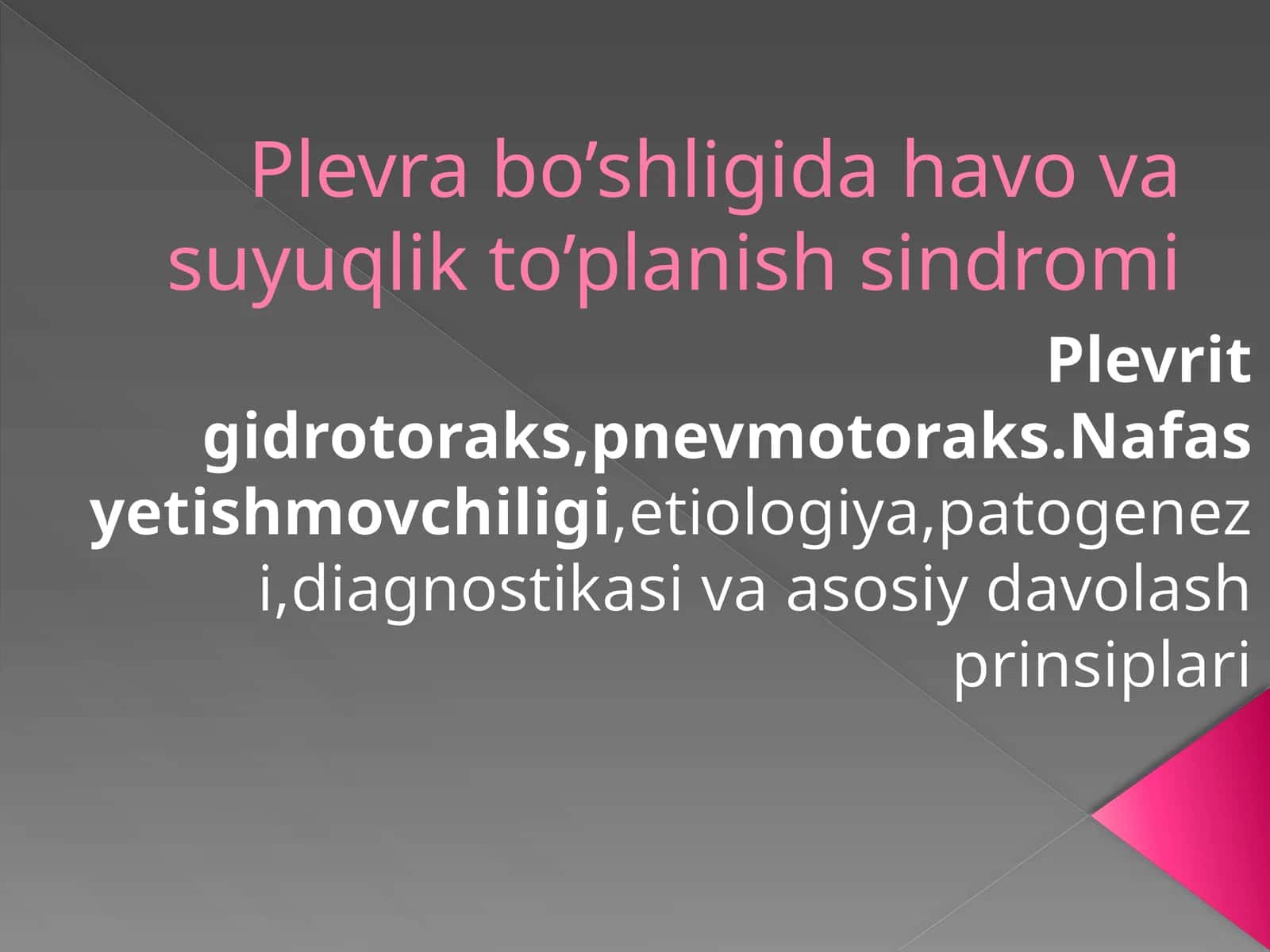 Plevrabo’shlig’idahavoto’planishsindromi