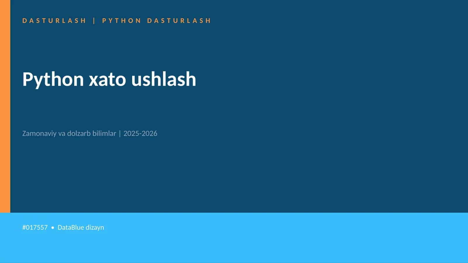 PYTHON DASTURLASH