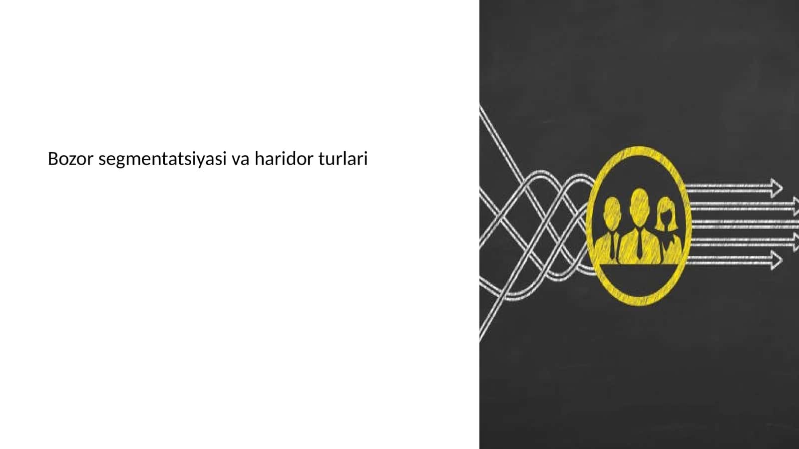 Bozor segmentatsiyasi va haridor turlari