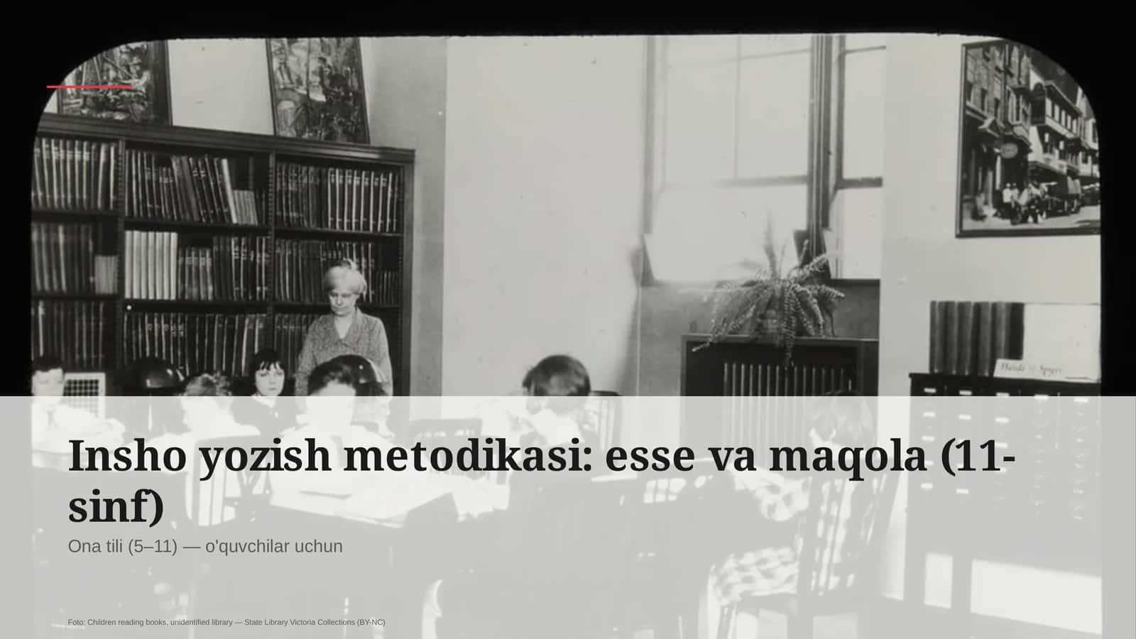 Insho yozish metodikasi: esse va maqola (11-sinf)