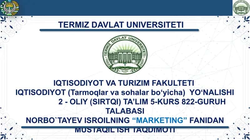 MUSTAQIL ISH MAVZUSI