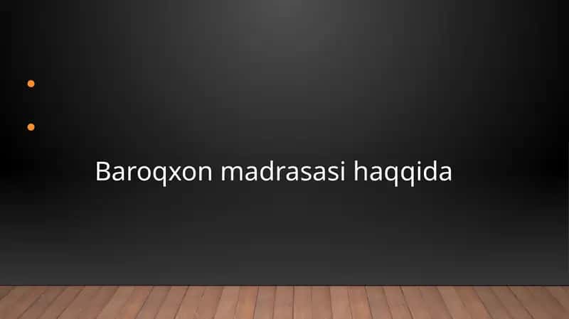 Baroqxon Madrasasi