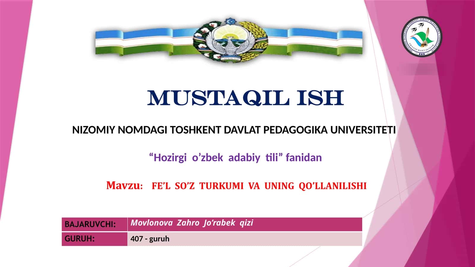Taqdimot.