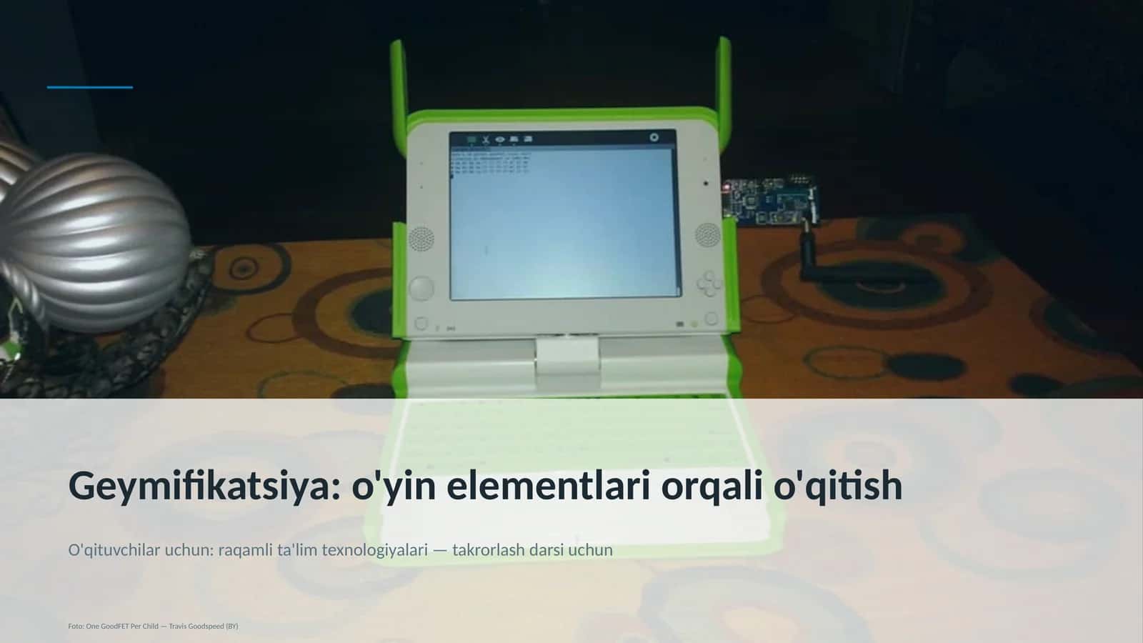 Geymifikatsiya: o'yin elementlari orqali o'qitish