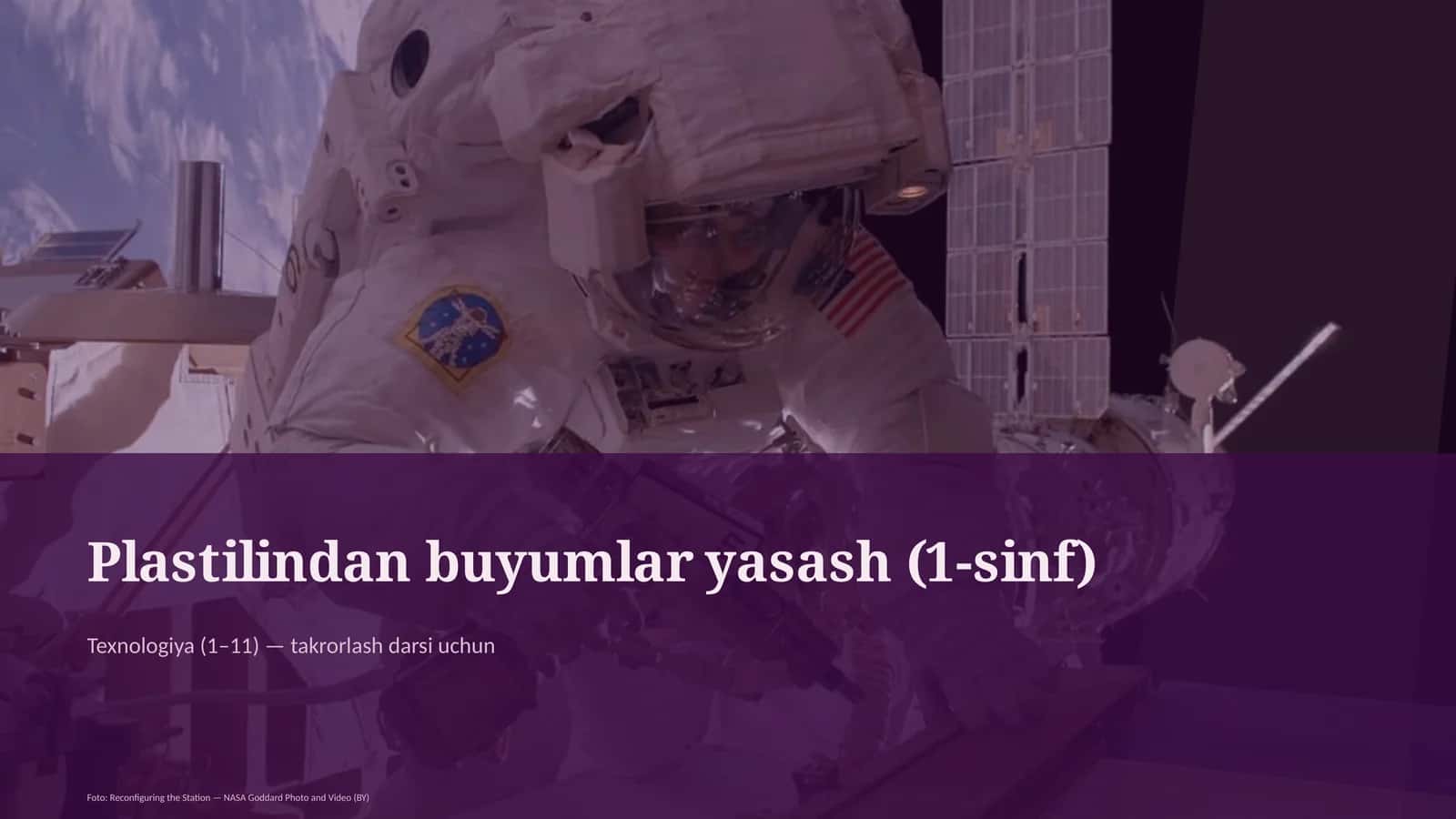 Plastilindan buyumlar yasash (1-sinf)