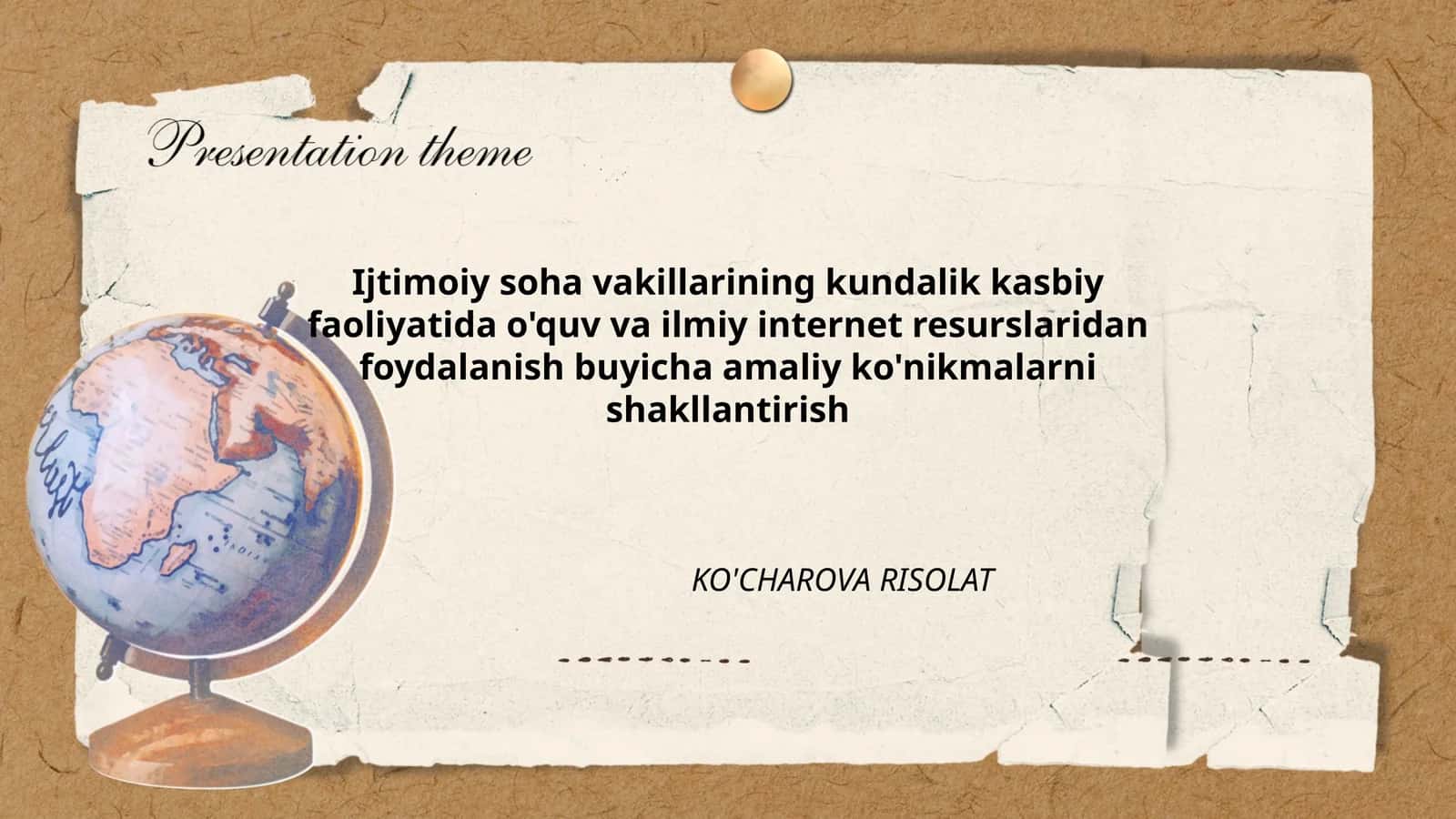 Ijtimoiy soha vakillarining kundalik kasbiy faoliyatida o'quv va ilmiy internet resurslaridan foydalanish buyicha amaliy ko'nikmalarni shakllantirish