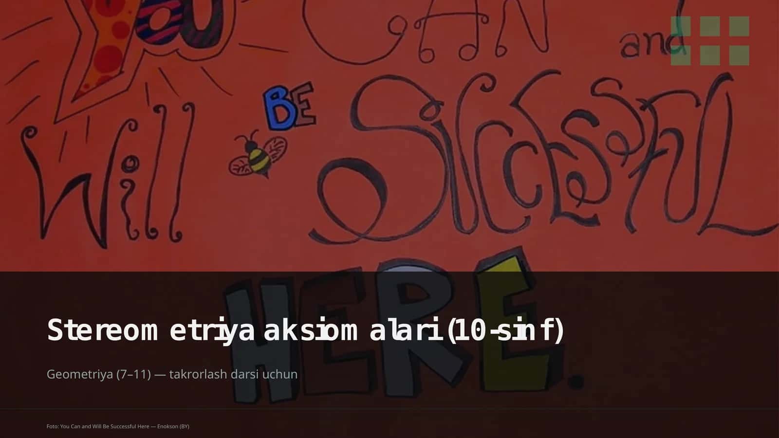 Stereometriya aksiomalari (10-sinf)