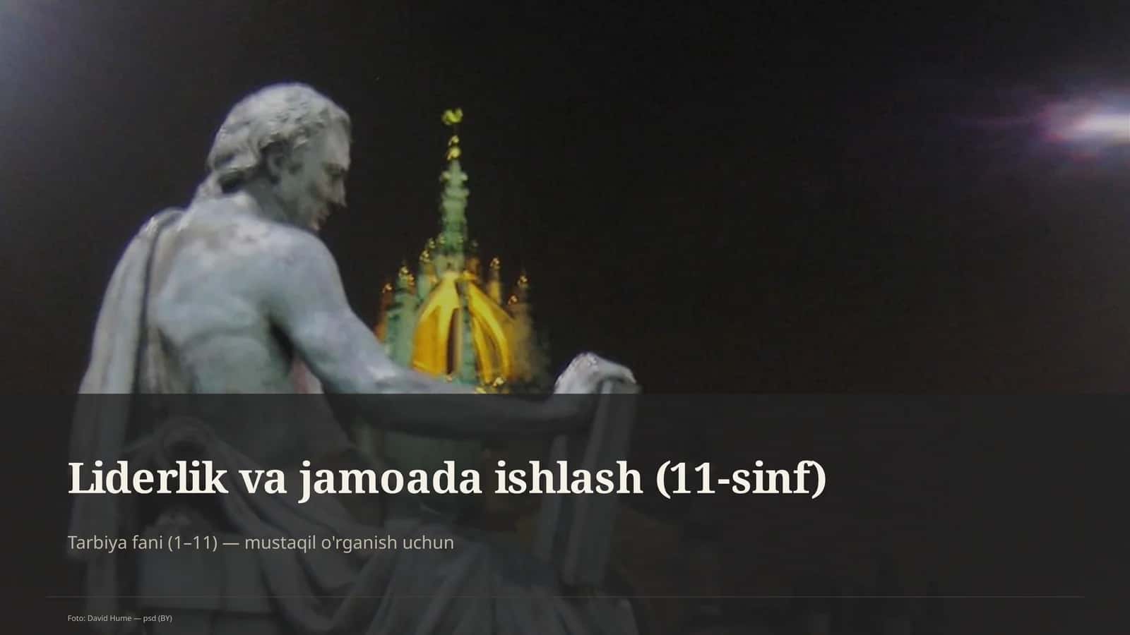Liderlik va jamoada ishlash (11-sinf)
