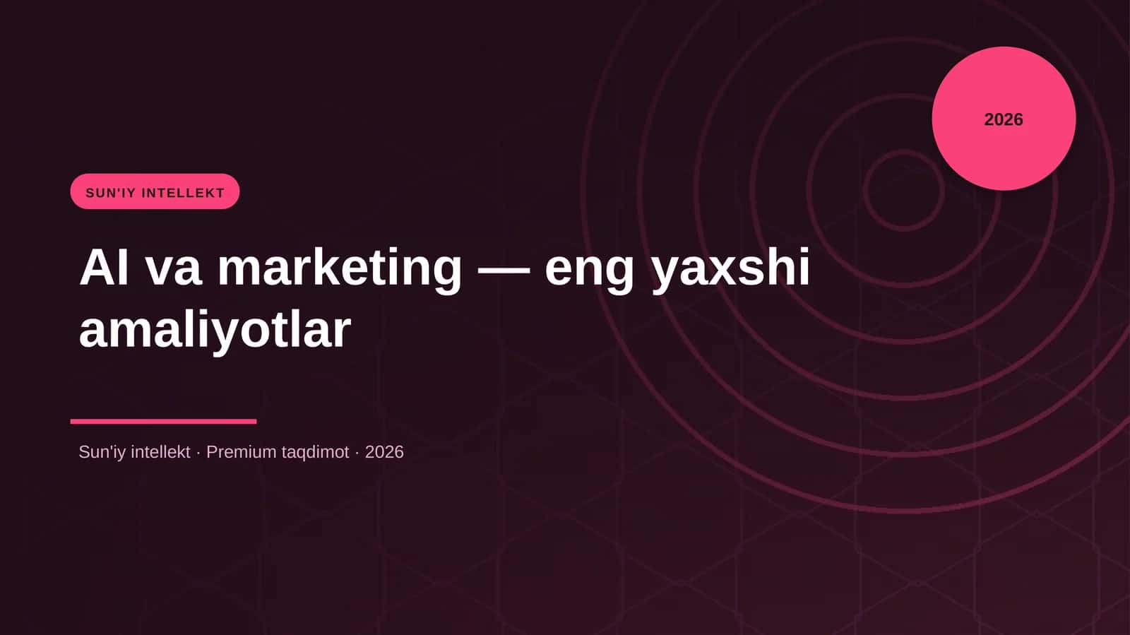 AI va marketing — eng yaxshi amaliyotlar