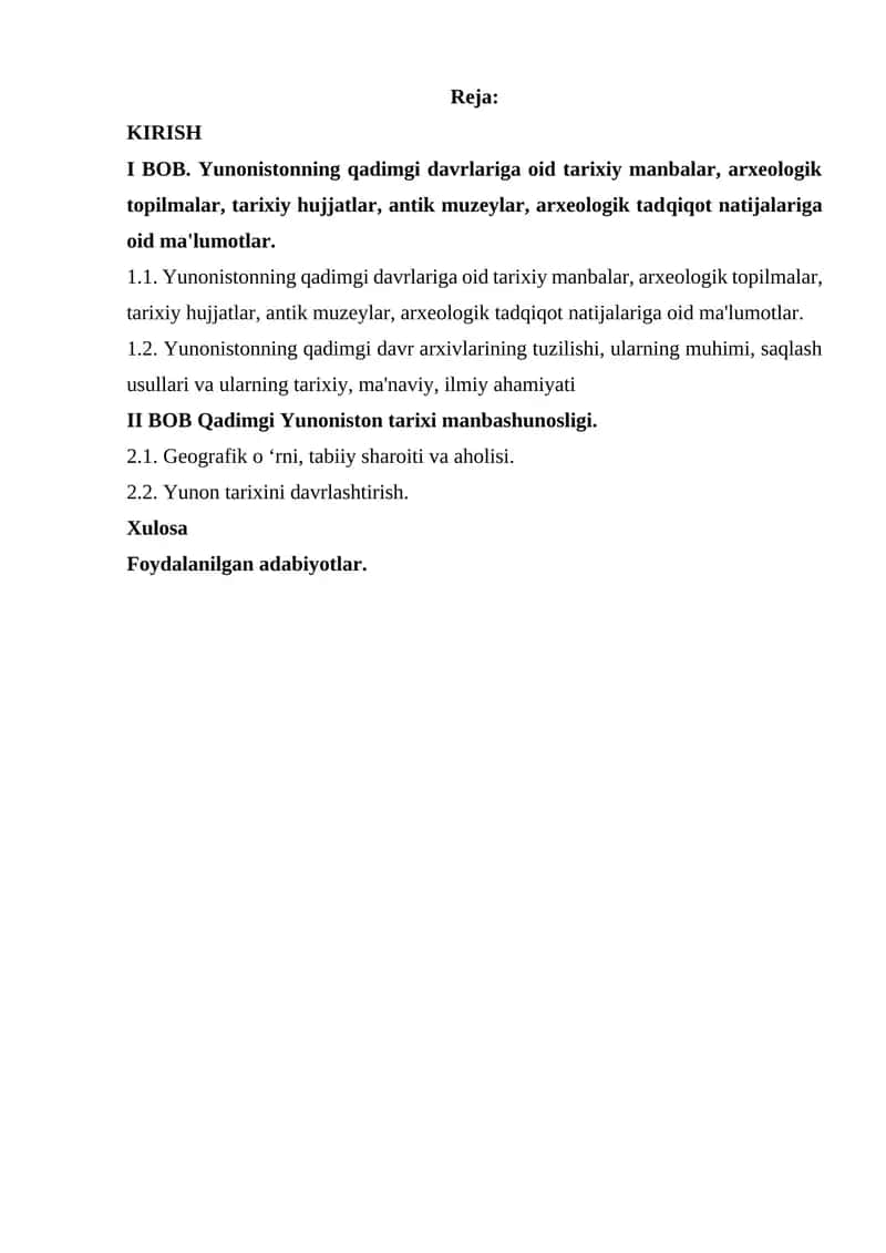 Arxeologiya bo'yicha asoslari