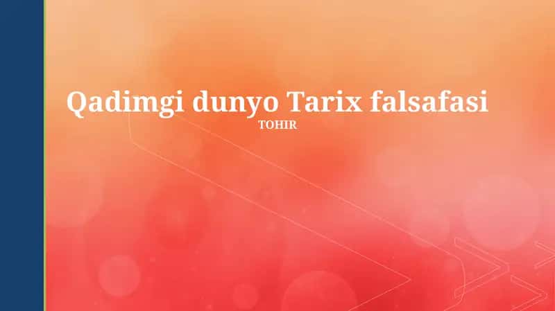 Qadimgi dunyo Tarix falsafasi