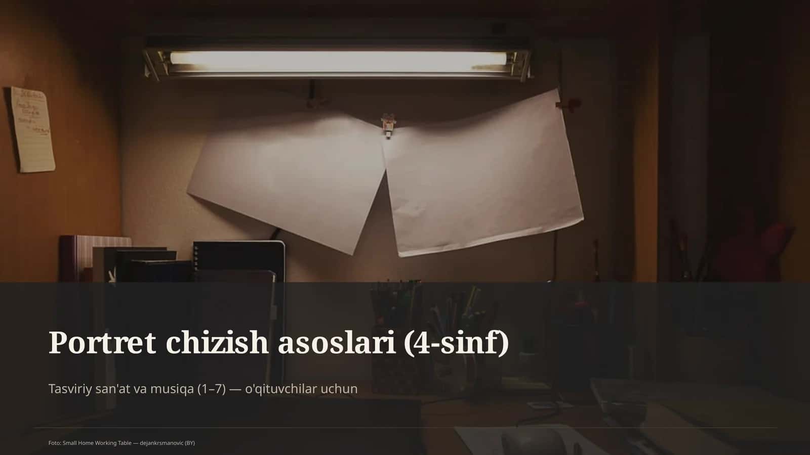 Portret chizish asoslari (4-sinf)